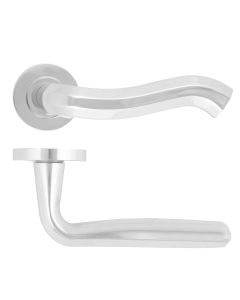 Polished Chrome Rococo Lever on Round Rose | RM190CP