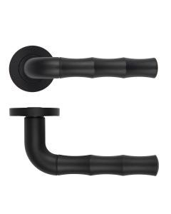 Matt Black Vasco Lever on Round Rose | RM200OMB
