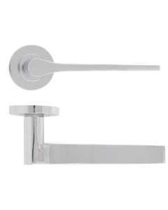 Polished Chrome Gio Lever on Round Rose | RM210CP
