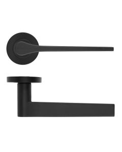 Matt Black Gio Lever on Round Rose | RM210OMB