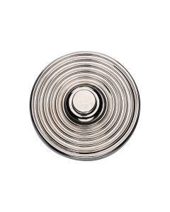 Heritage Brass Polished Nickel Finish Reeded Bell Push