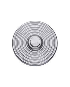 Heritage Brass Satin Chrome Reeded Bell Push