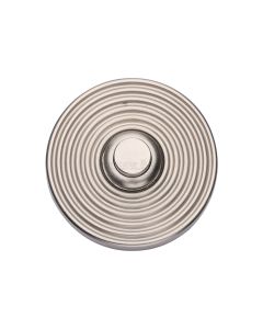 Heritage Brass Satin Nickel Reeded Bell Push