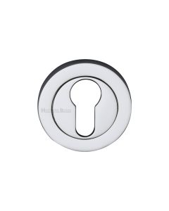 Polished Chrome Euro Profile Cylinder Escutcheon Round - RS2004