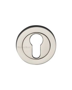 Polished Nickel Finish Euro Profile Cylinder Escutcheon Round - RS2004