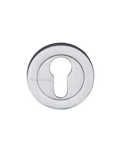 Satin Chrome Euro Profile Cylinder Escutcheon Round - RS2004