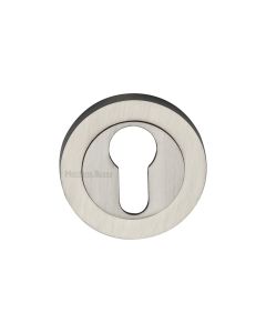 Satin Nickel Euro Profile Cylinder Escutcheon Round - RS2004
