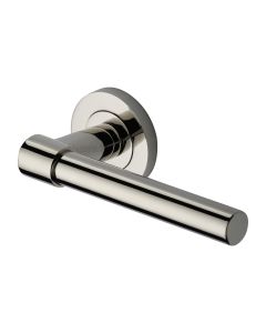 Polished Nickel Finish Phoenix Door Handle on Round Rose