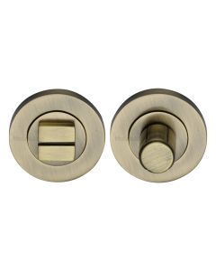 Antique Brass Round Bathroom Turn & Release - RS2030