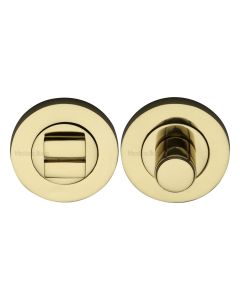 Polished Brass Round Bathroom Turn & Release - RS2030