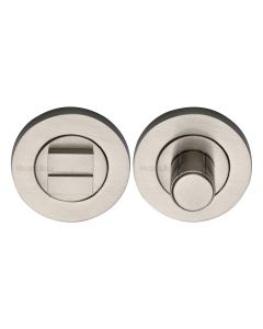 Satin Nickel Round Bathroom Turn & Release - RS2030