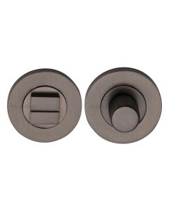 Matt Bronze Round Knurled Bathroom Turn & Release