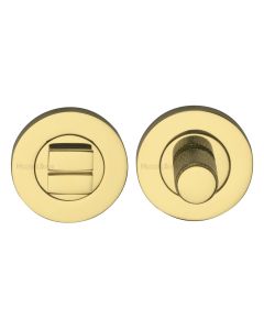 Polished Brass Round Knurled Bathroom Turn & Release