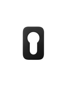 Powder Coat Black Rosso Mini Squircle Euro Escutcheon - 50x32mm