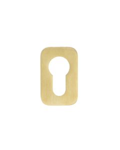 PVD Satin Brass Rosso Mini Squircle Euro Escutcheon - 50x32mm