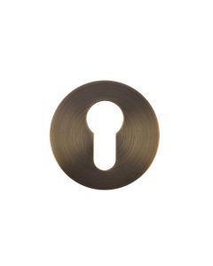 Antique Brass Rosso Slim Euro Escutcheon | RT001-SLIM-AB