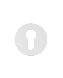 Matt White Rosso Slim Euro Escutcheon | RT001-SLIM-PCW