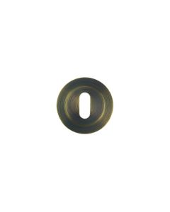 Rosso Tecnica Antique Brass Standard Keyhole Escutcheon | RT002AB