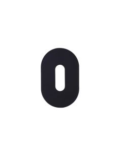 Powder Coat Black Rosso Mini Standard Key Escutcheon - 50x32mm