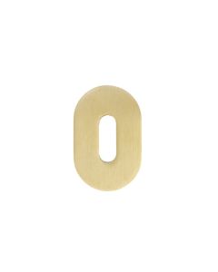 PVD Satin Brass Rosso Mini Standard Key Escutcheon - 50x32mm