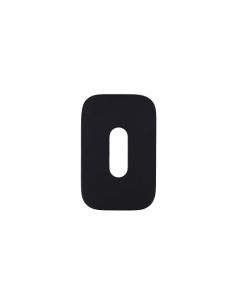 Powder Coat Black Rosso Mini Squircle Standard Key Escutcheon - 50x32mm