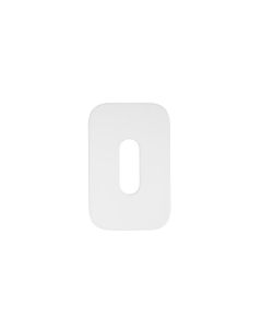 Powder Coat White Rosso Mini Squircle Standard Key Escutcheon - 50x32mm