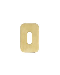 PVD Satin Brass Rosso Mini Squircle Standard Key Escutcheon - 50x32mm