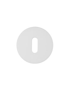 Matt White Rosso Slim Standard Key Escutcheon | RT002-SLIM-PCW
