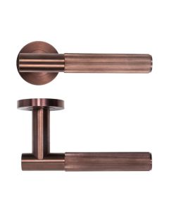 Set PVD Bronze Idro Lined Lever on Round Rose | RT070PVDBZ