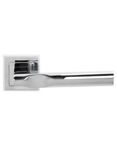 Set Status Polished Chrome Kansas Lever on Square Rose | S24SPC