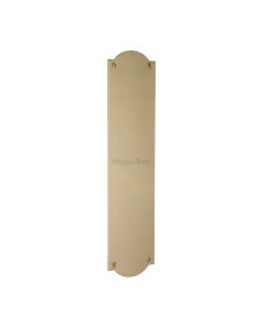 Heritage Brass Polished Brass Shaped Fingerplate 305mm