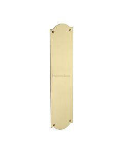 Heritage Brass Satin Brass Shaped Fingerplate 305mm