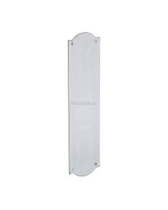 Heritage Brass Satin Chrome Shaped Fingerplate 305mm