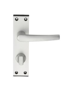 Eurospec Aluminium MIAL Lever On Bathroom Backplate | SAA60WC