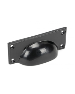 From the Anvil Black Art Deco Cup Drawer Pull | 46135