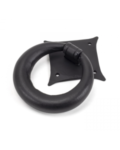 From the Anvil Matt Black Ring Door Knocker | 49594