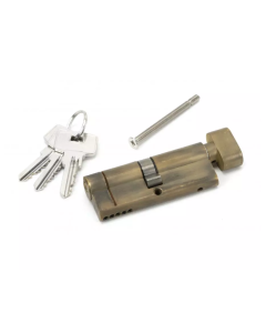 From the Anvil Aged Brass 40/40 5pin Euro Cylinder/Thumbturn KA | 45875