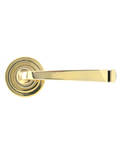 Set From the Anvil Aged Brass Avon Lever on Art Deco rose | 45612 | 49946