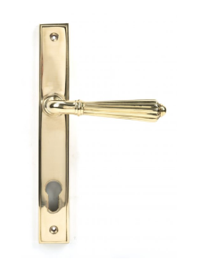 Polished Brass Hinton Slimline Lever Espag. Lock Furniture | 46547