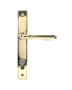 Polished Brass Newbury Slimline Lever Espag. Lock Furniture | 46529