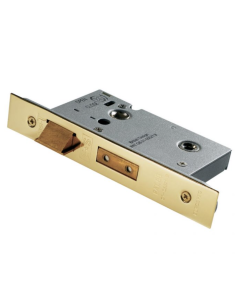 64mm Polished Brass Easi T Bathroom Lock | BAS5025PB