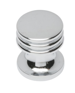 Polished chrome Ringed Cupboard Knob | CH30ACP