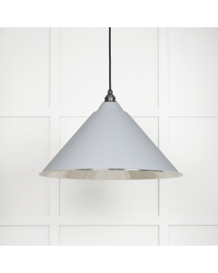 From the Anvil Hammered Nickel Hockley Pendant in Birch | 45433BI