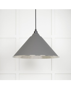 From the Anvil Hammered Nickel Hockley Pendant in Bluff | 45433BL
