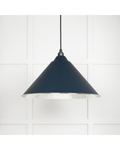From the Anvil Hammered Nickel Hockley Pendant in Dusk | 45433DU