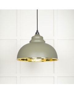 From the Anvil Smooth Brass Harborne Pendant in Tump | 49522TU