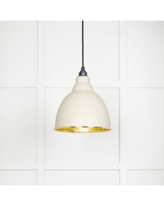 From the Anvil Hammered Brass Brindley Pendant in Teasel | 49517TE