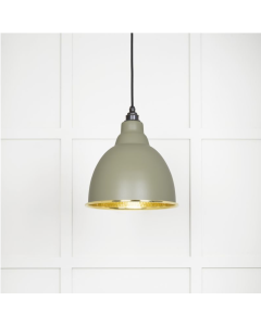 From the Anvil Hammered Brass Brindley Pendant in Tump | 49517TU