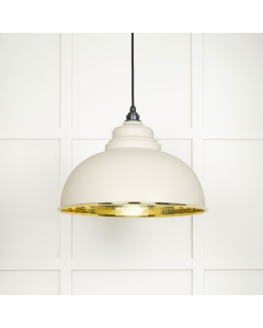 From the Anvil Hammered Brass Harborne Pendant in Teasel | 49521TE