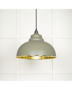 From the Anvil Hammered Brass Harborne Pendant in Tump | 49521TU